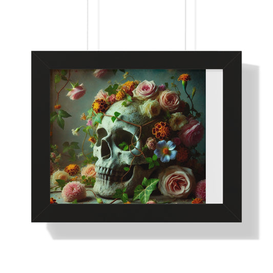 Poster Collection - Memento Mori Skulls with Flowers